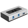 Delock Switch USB 3.0 2 port manual bidirectional - USB periferní sharing switch - 2 x SuperSpeed USB 3.0 - desktop