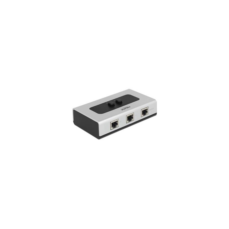 Delock Switch RJ45 10/100/1000 2 port manual bidirectional - Přepínač - 2 x 10/100/1000 - desktop