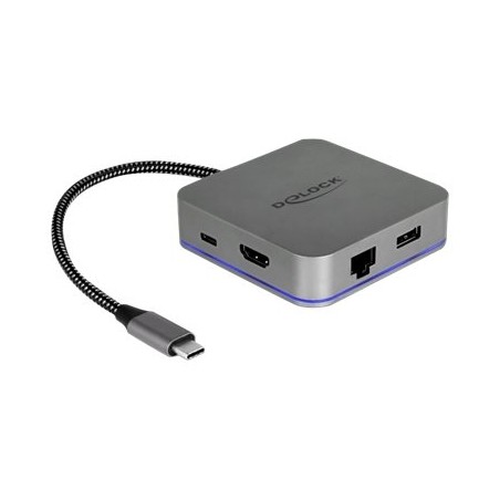 Delock USB Type-C Docking Station for Mobile Devices - Dokovací stanice - USB-C - HDMI - 1GbE