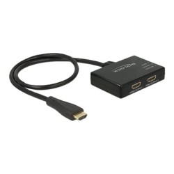 Delock HDMI Splitter - Rozdělovač video / audio - 2 x HDMI - desktop