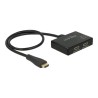 Delock HDMI Splitter - Rozdělovač video / audio - 2 x HDMI - desktop