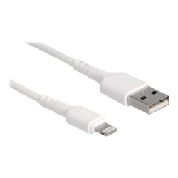 Delock - Kabel Lightning - USB s piny (male) do Lightning s piny (male) - 30 cm - bílá