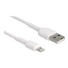 Delock - Kabel Lightning - USB s piny (male) do Lightning s piny (male) - 30 cm - bílá
