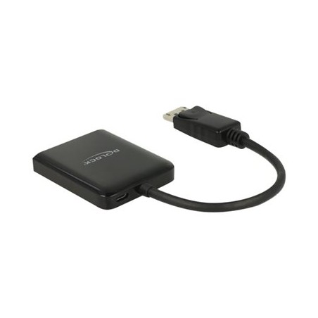 Delock DisplayPort 1.4 Splitter 1 x DisplayPort to 2 x DisplayPort MST - Rozdělovač video / audio - 2 x DisplayPort - desktop