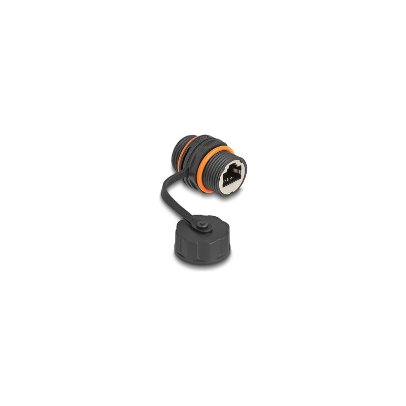 Delock - Sítový propojovací kabel - RJ-45 (F) do RJ-45 (F) - STP - CAT 6a - prirazení pinu 1:1, závit M20, built-in sealing cap