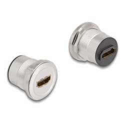 Delock - HDMI adaptér - HDMI se zdírkami (female) montáž na panel do HDMI se zdírkami (female) montáž na panel - cerná