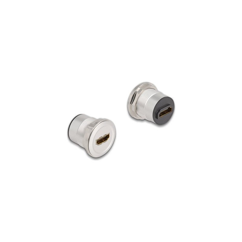 Delock - HDMI adaptér - HDMI se zdírkami (female) montáž na panel do HDMI se zdírkami (female) montáž na panel - cerná