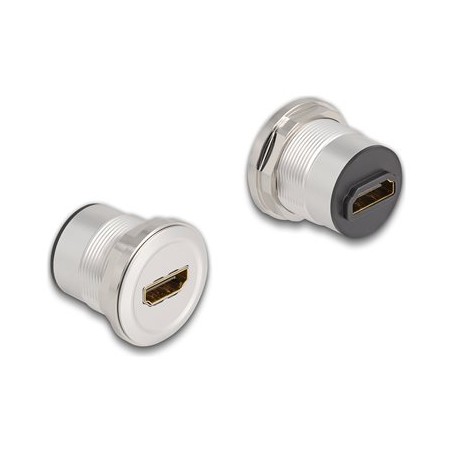 Delock - HDMI adaptér - HDMI se zdírkami (female) montáž na panel do HDMI se zdírkami (female) montáž na panel - cerná