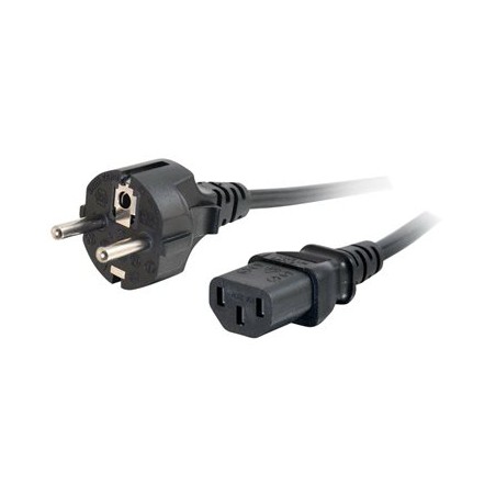 C2G Universal Power Cord - Elektrický kabel - power CEE 7/7 (M) do power IEC 60320 C13 - 2 m - lisovaný - černá - Evropa