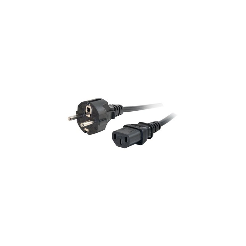 C2G Universal Power Cord - Elektrický kabel - power CEE 7/7 (M) do power IEC 60320 C13 - 3 m - lisovaný - černá - Evropa
