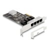 Delock - Sítový adaptér - PCIe 2.0 x4 nízký profil - Gigabit Ethernet x 4 88618