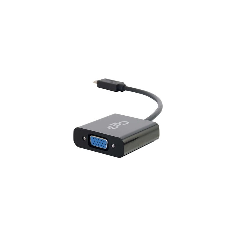 C2G USB 3.1 USB Type C to VGA Adapter - USB C to VGA Black - Externí video adaptér - USB 3.1 - D-Sub - černá
