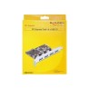Delock PCI Express Card 4 x USB 3.0 - USB adaptér - PCIe 2.0 - USB 3.0 x 4 89297