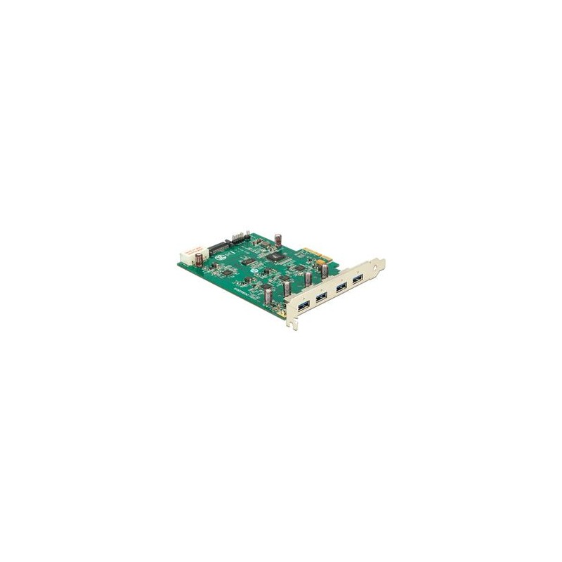 Delock PCI Express Card x4 4 x External - USB adaptér - PCIe 2.0 x4 - USB 3.0 x 4