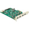 Delock PCI Express Card x4 4 x External - USB adaptér - PCIe 2.0 x4 - USB 3.0 x 4