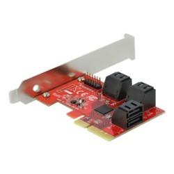 Delock - Řadič úložiště - SATA 6Gb/s - nízký profil - PCIe 3.0 x4