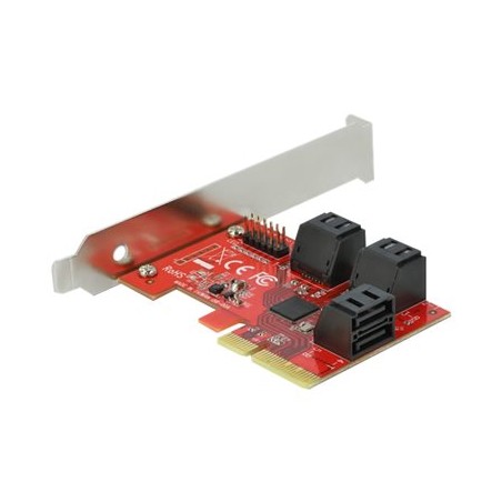 Delock - Řadič úložiště - SATA 6Gb/s - nízký profil - PCIe 3.0 x4