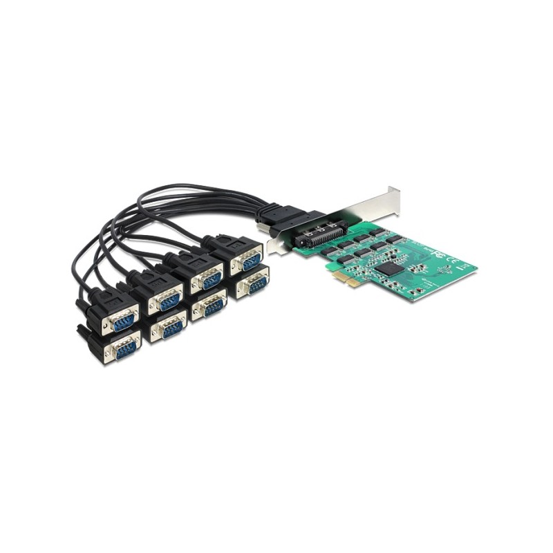 Delock PCI Express Card 8 x Serial RS-232 - Sériový adaptér - PCIe - RS-232 x 8