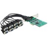 Delock PCI Express Card 8 x Serial RS-232 - Sériový adaptér - PCIe - RS-232 x 8