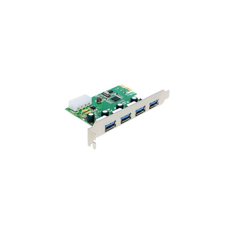 Delock PCI Express Card 4 x external USB 3.0 - USB adaptér - PCIe 2.0 - USB 3.0 x 4