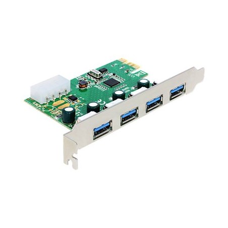 Delock PCI Express Card 4 x external USB 3.0 - USB adaptér - PCIe 2.0 - USB 3.0 x 4