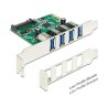 Delock PCI Express Card 4 x USB 3.0 - USB adaptér - PCIe 2.0 - USB 3.0 x 4 89360