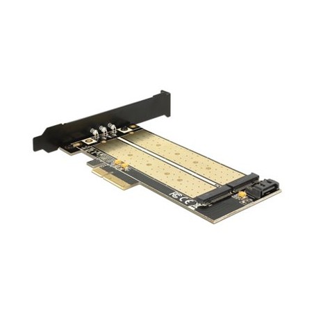 Delock - Řadič úložiště - M.2 - M.2 Card / SATA 6Gb/s - nízký profil - PCIe x4