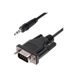StarTech.com 3ft (1m) DB9 to 3.5mm Serial Cable for Serial Device Configuration, RS232 DB9 Male to 3.5mm Cable for Calibrating