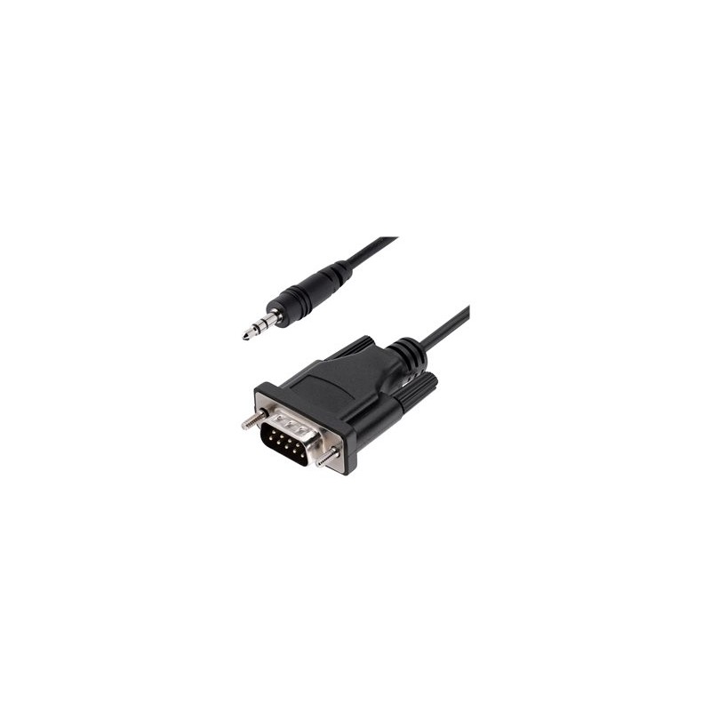 StarTech.com 3ft (1m) DB9 to 3.5mm Serial Cable for Serial Device Configuration, RS232 DB9 Male to 3.5mm Cable for Calibrating