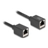 Delock - Sítový prodlužovací kabel - RJ-45 (F) do RJ-45 (F) - 7.5 m - 6 mm - S/FTP - CAT 6a - neobsahuje halogen - cerná