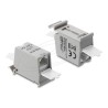Delock - Sítový propojovací kabel - RJ-45 (F) do RJ-45 (F) - UTP - CAT 6a - vulkanizacní uzáver, montáž na DIN lištu - šedá