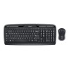 Logitech Wireless Combo MK330 - Klávesnice a sada myši - bezdrátový - 2.4 GHz - španělská - černá