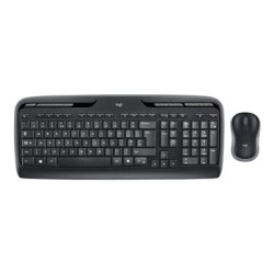 Logitech Wireless Combo MK330 - Klávesnice a sada myši - bezdrátový - 2.4 GHz - britská - černá