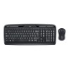 Logitech Wireless Combo MK330 - Klávesnice a sada myši - bezdrátový - 2.4 GHz - britská - černá