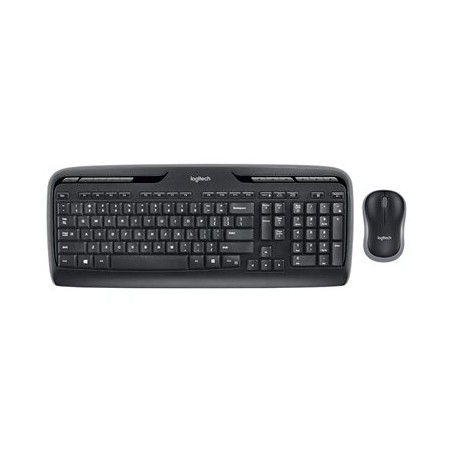 Logitech Wireless Combo MK330 - Klávesnice a sada myši - bezdrátový - 2.4 GHz - německá