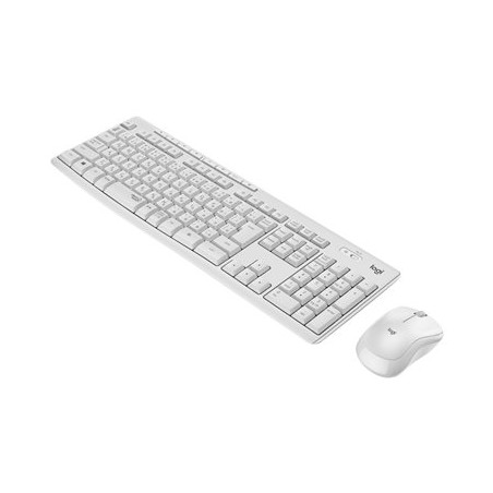 Logitech MK295 Silent - Klávesnice a sada myši - bezdrátový - 2.4 GHz - maďarská - krémová