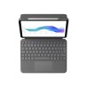 Logitech Folio Touch - Klávesnice a pouzdro - s trackpad - podsvícená - Apple Smart connector - QWERTY - britská - oxfordská