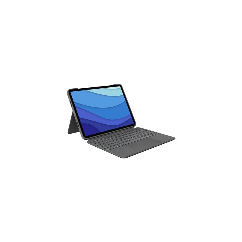 Logitech Combo Touch - Klávesnice a pouzdro - s trackpad - podsvícení - Apple Smart connector - QWERTY - skandinávské jazyky