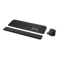 Logitech MX Keys S Combo - Klávesnice a sada myši - podsvícená - bezdrátový - Bluetooth LE - AZERTY - francouzská - klávesový