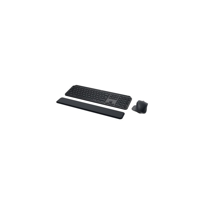 Logitech MX Keys S Combo - Klávesnice a sada myši - podsvícená - bezdrátový - Bluetooth LE - AZERTY - francouzská - klávesový
