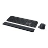 Logitech MX Keys S Combo - Klávesnice a sada myši - podsvícená - bezdrátový - Bluetooth LE - AZERTY - francouzská - klávesový