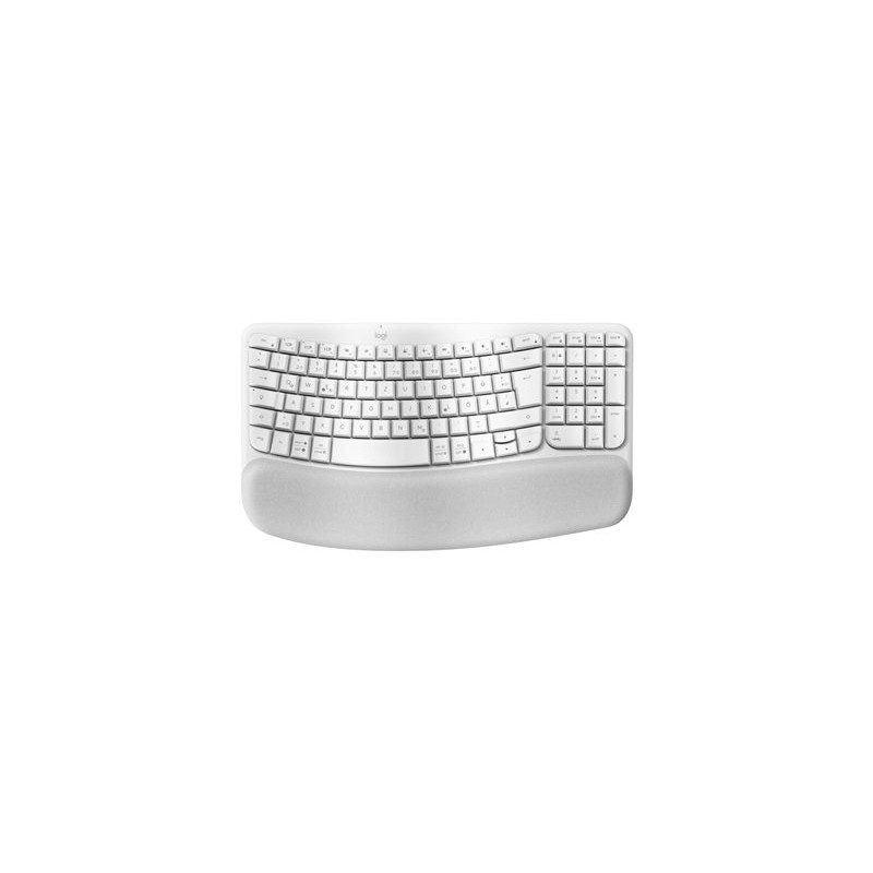 Logitech Ergo Series - Klávesnice - bezdrátový - 2.4 GHz, Bluetooth LE - QWERTZ - německá - bělavá