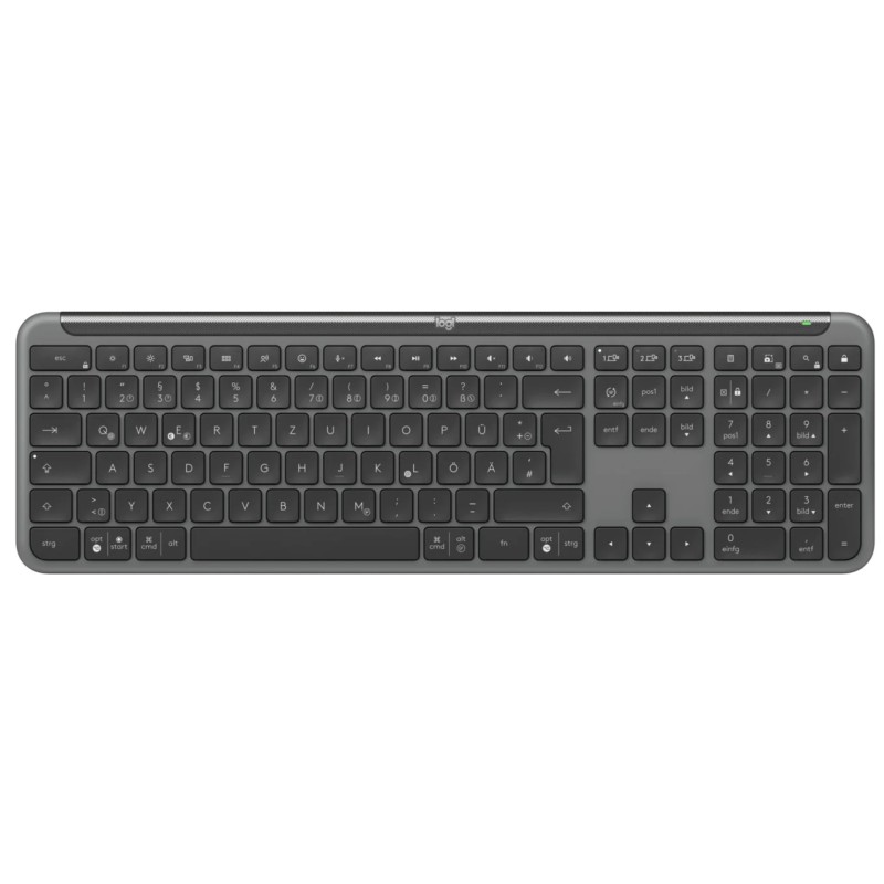 Logitech Signature Slim K950 - Klávesnice - 100% - full size - bezdrátový - Bluetooth 5.1 LE - QWERTY - US mezinárodní - grafit