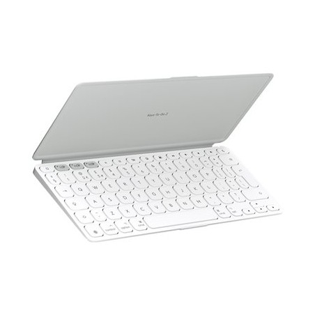 Logitech Keys-To-Go 2 for iPad - Klávesnice - vestavěný kryt - bezdrátový - Bluetooth LE - QWERTY - US mezinárodní - bledě šedá