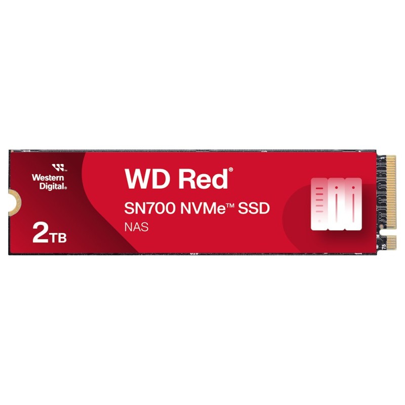 QNAP WD, SSD, Red SN700, PCIe NVMe Gen3, M.2 2280, 2TB, WDS200T1R0C