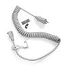 Ergotron Coiled Extension Cord Accessory Kit - Sada kabelů k napájení - 2.4 m - svinutý - šedá - Saudská Arábie, Evropa