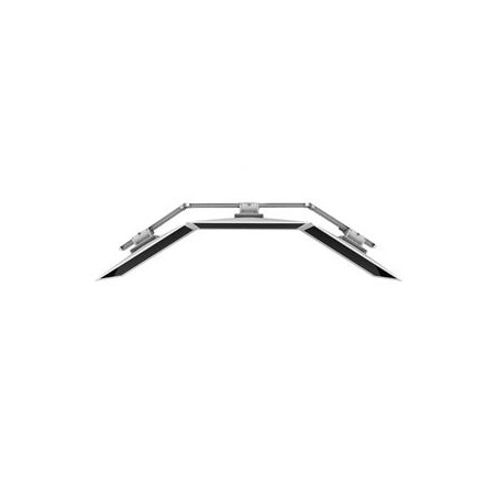 Ergotron HX - Upevňovací komponent (rukojeť, 3 otočné čepy, trojitý luk se závěsy) - pro 3 LCD displeje - bílá - velikost