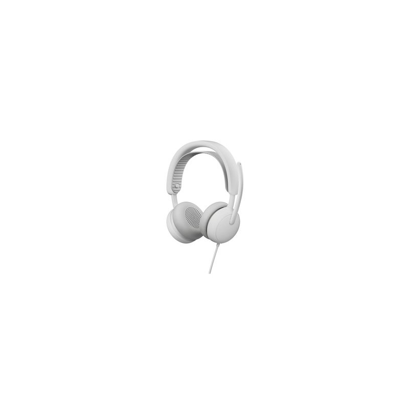 Logitech Zone Wired 2 for Business - Náhlavní souprava - náhlavní - kabelové - odstranení šumu - belavá - certifikováno pro