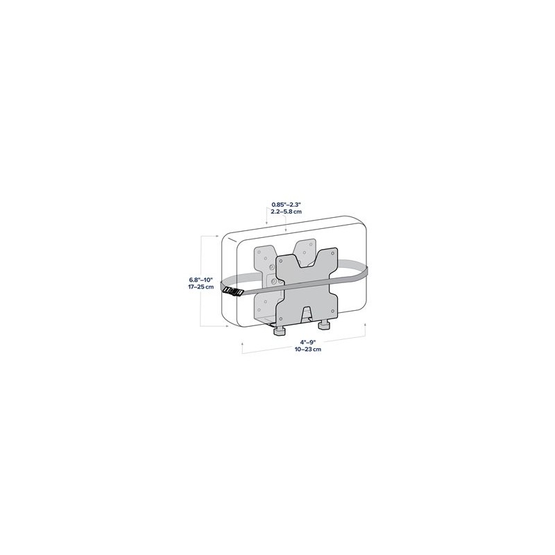 Ergotron - Montáž mini PC - montáž na nástěnnou kolejnici - bílá 98721290