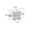 Ergotron - Montáž mini PC - montáž na nástěnnou kolejnici - bílá 98721290